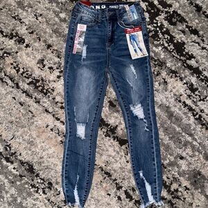Super high rise jean pants